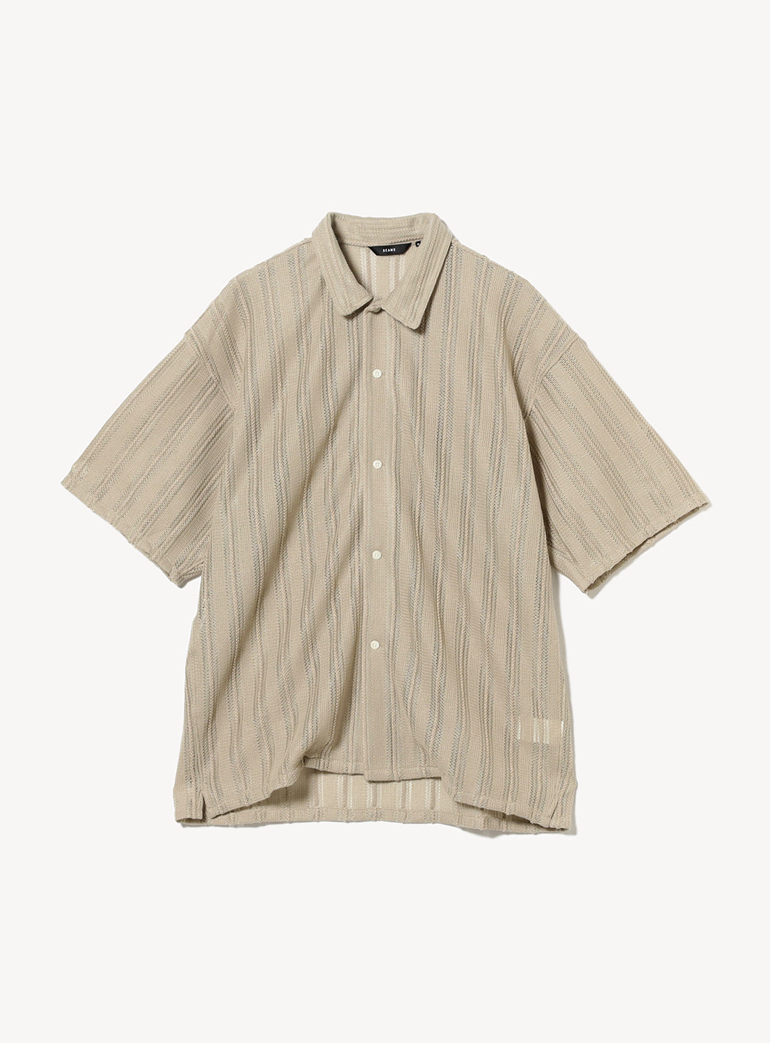 Mesh Open-Collar Shirt