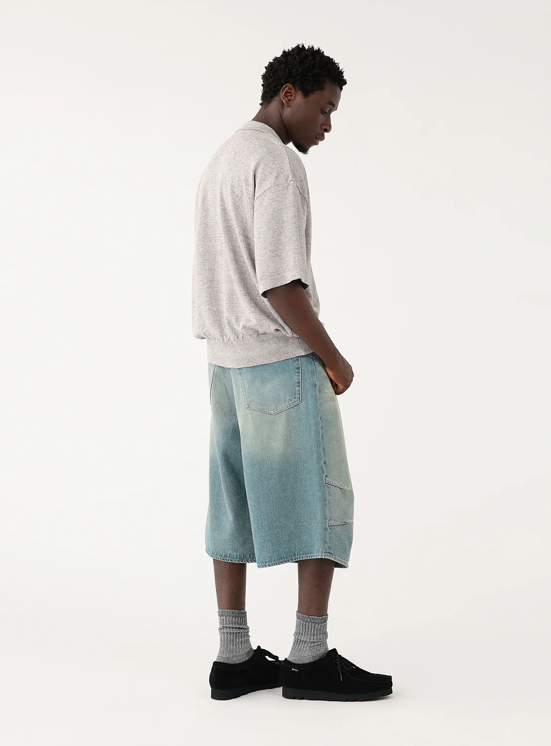 Quarter-Length Wide Denim