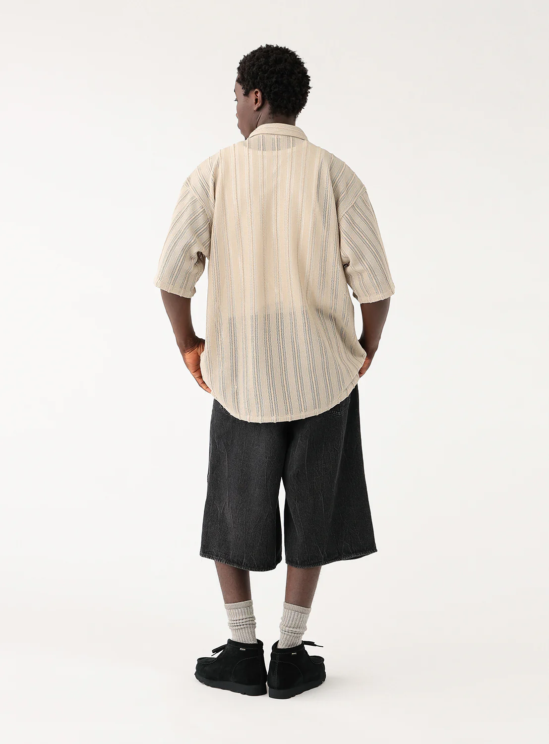 Quarter-Length Wide Denim