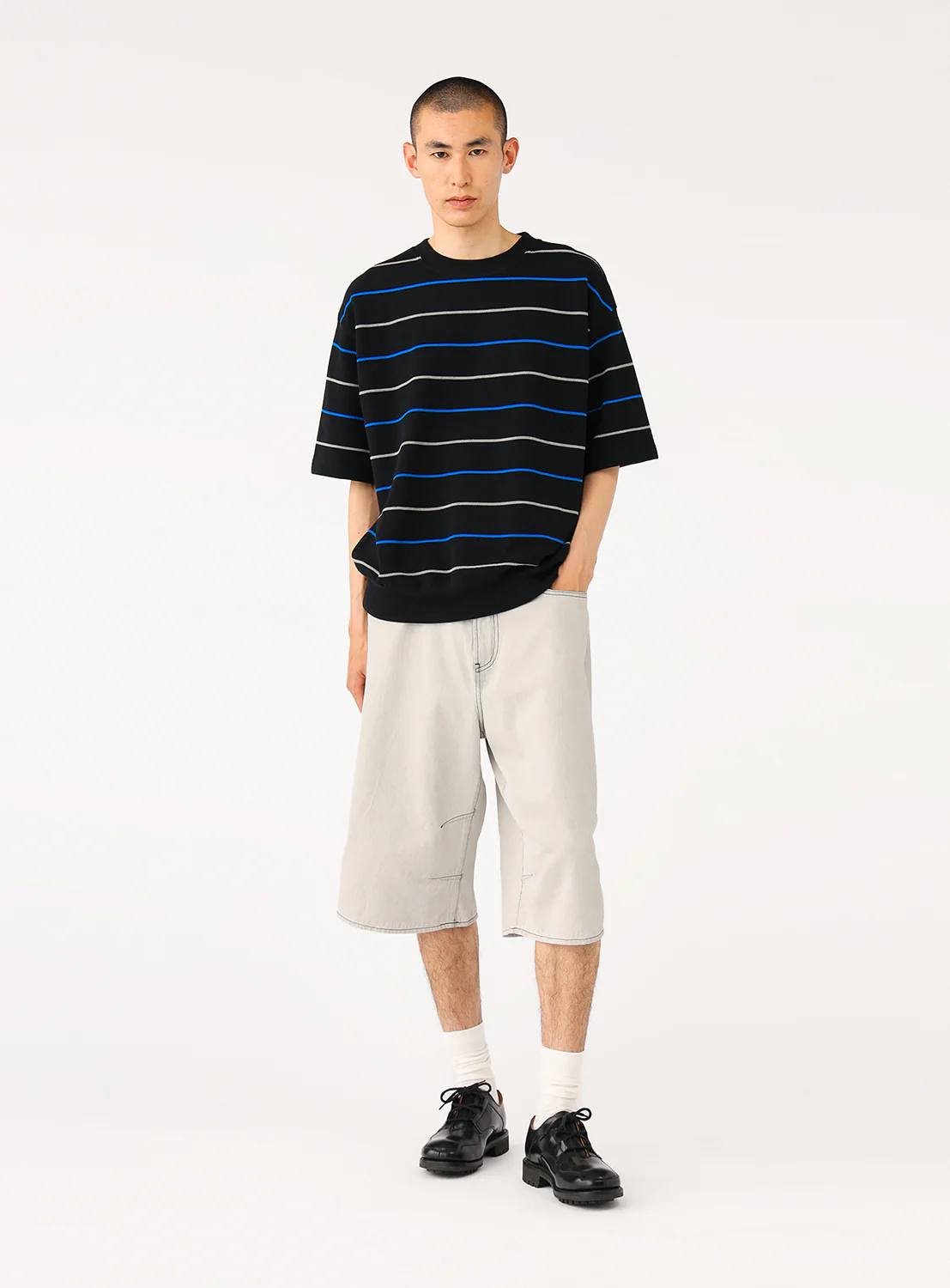 Quarter-Length Wide Denim