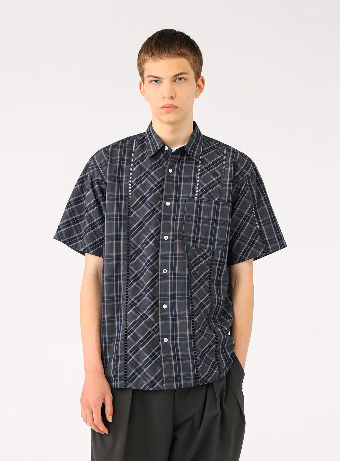 Lace Checkered Shirt