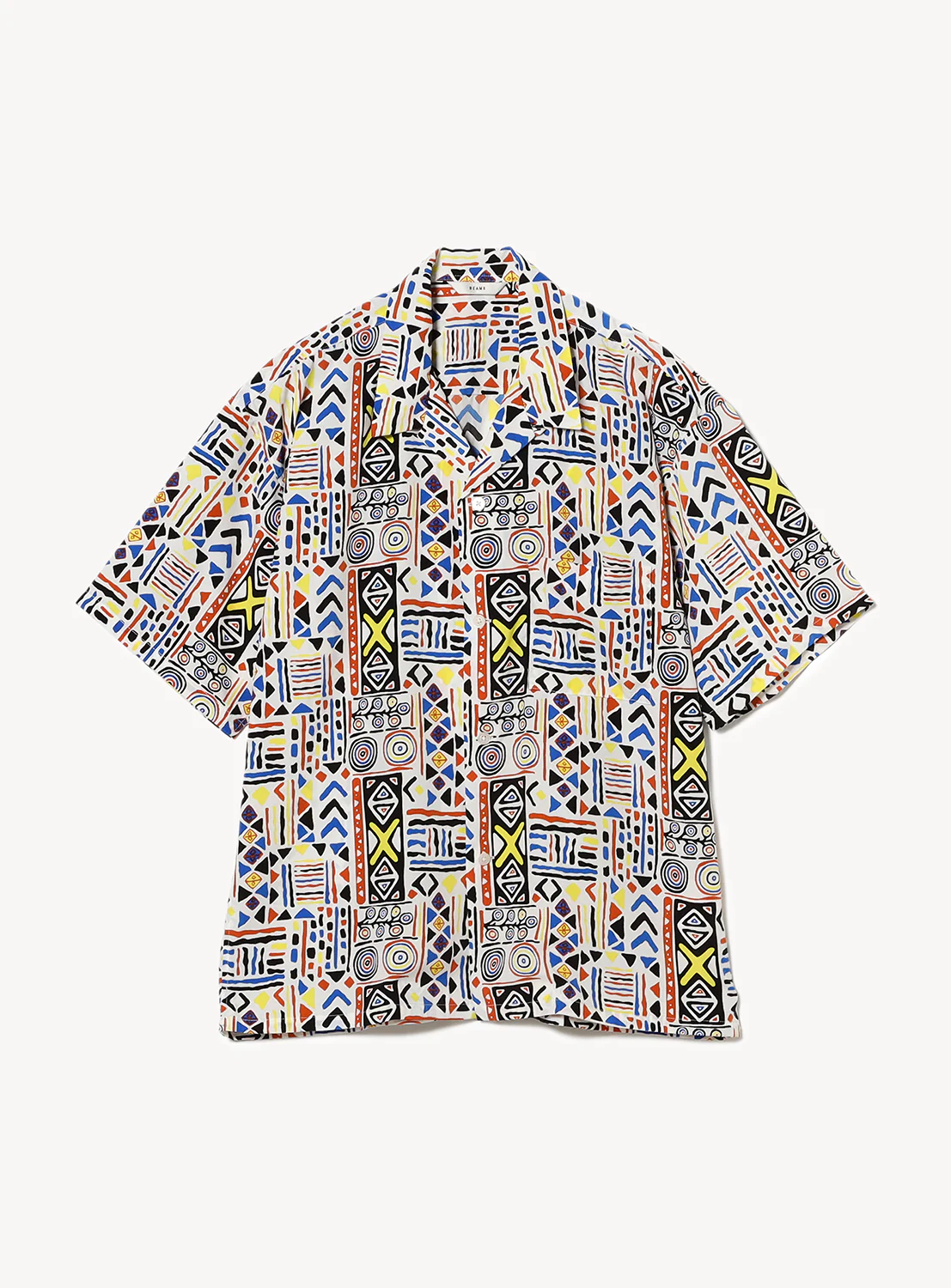 Print Open Collar Shirt