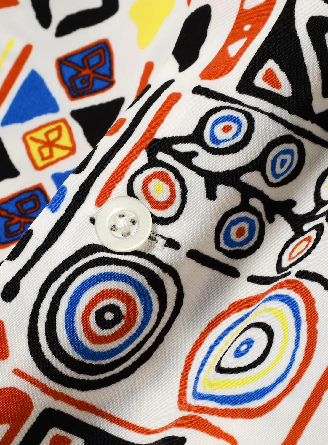 Print Open Collar Shirt