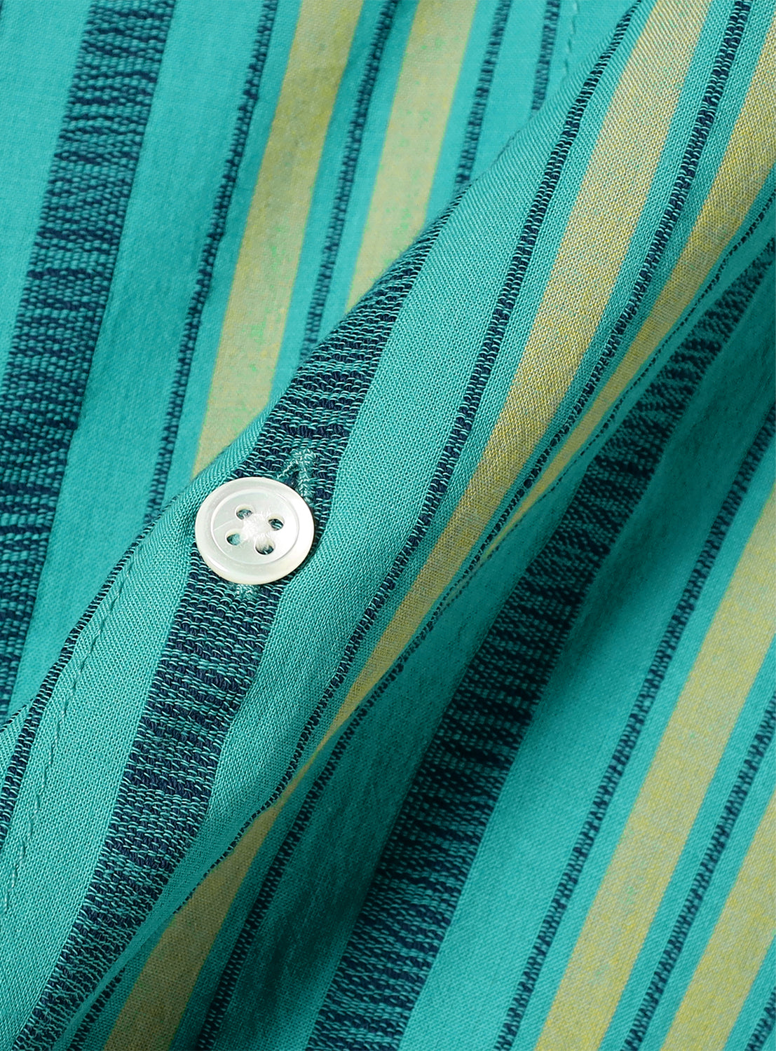 Dobby Stripe Open Collar Shirt