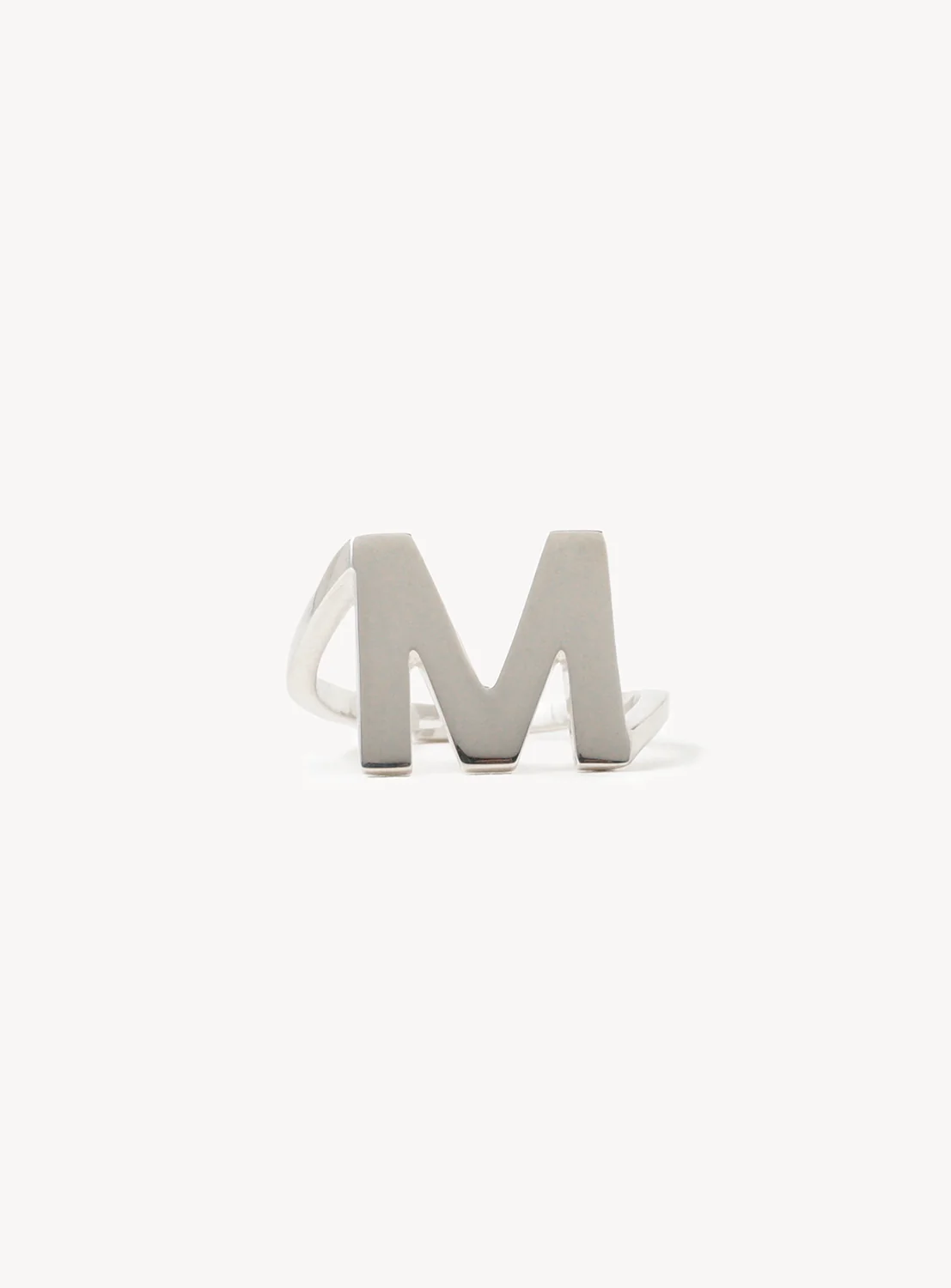 Silver 925 Initial Ring M