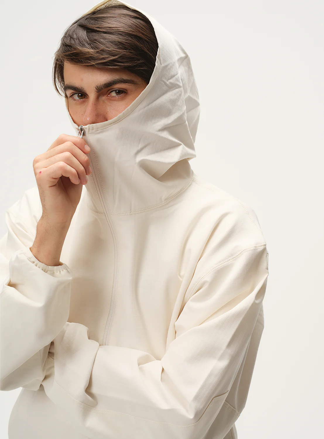 Raised Half Zip Hoodie