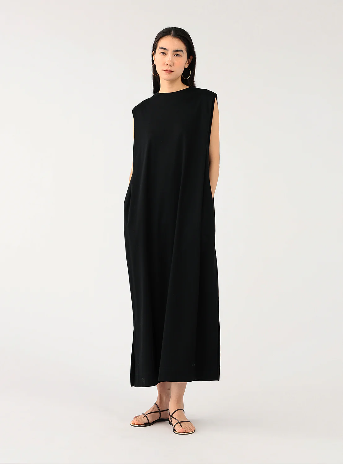Tucked Shoulder Cotton Dress