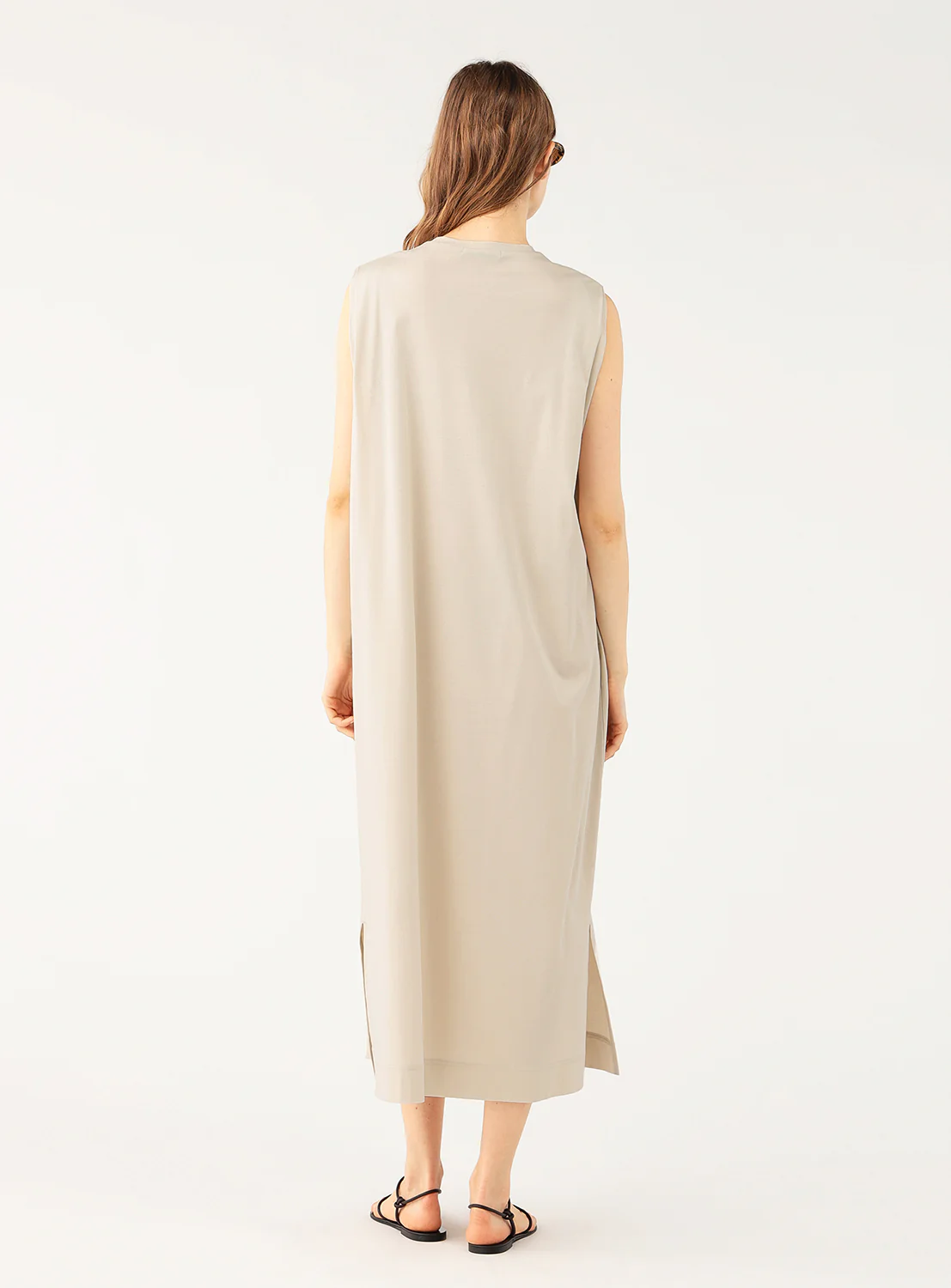 Tucked Shoulder Cotton Dress