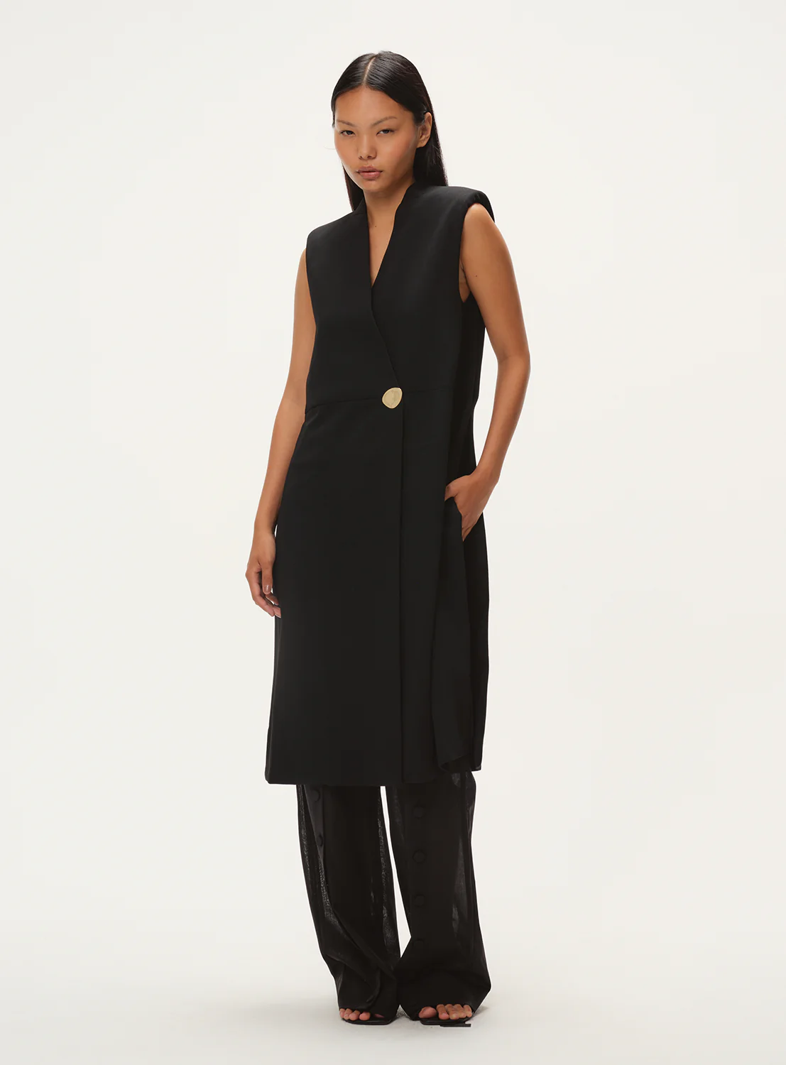 Larry Summer Wool Long Gilet