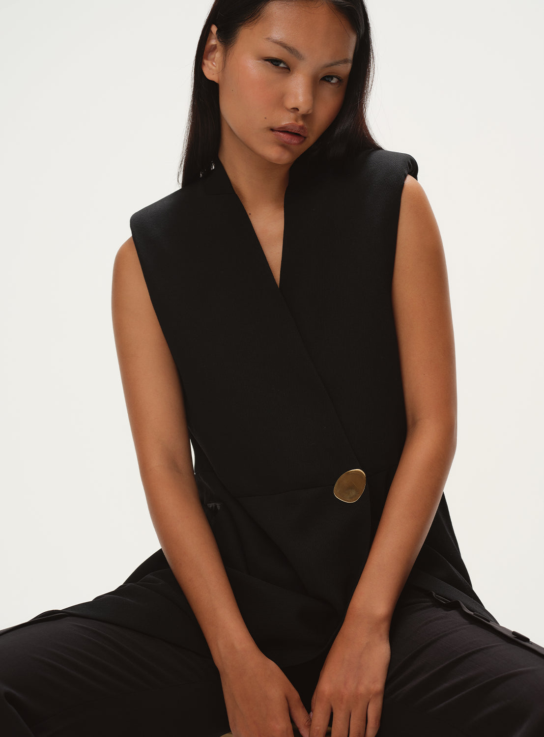 Larry Summer Wool Long Gilet