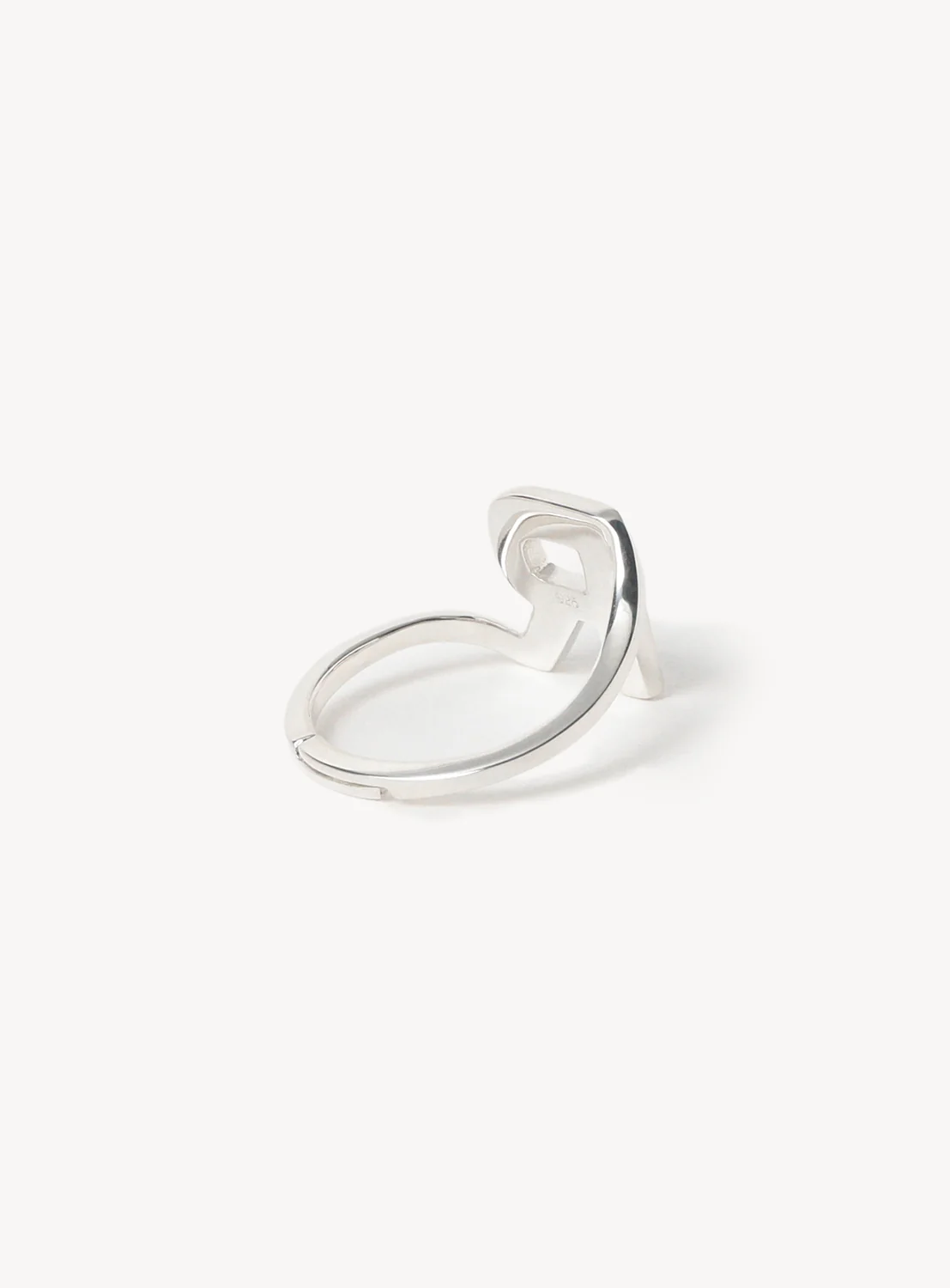 Silver 935 Initial Ring R
