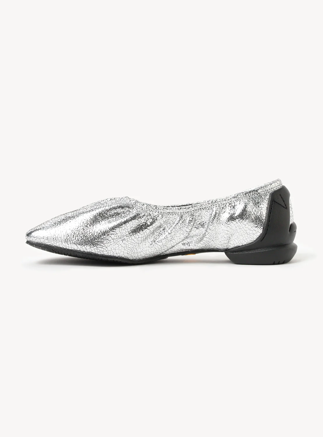 Gather Metallic Ballet Shoes
