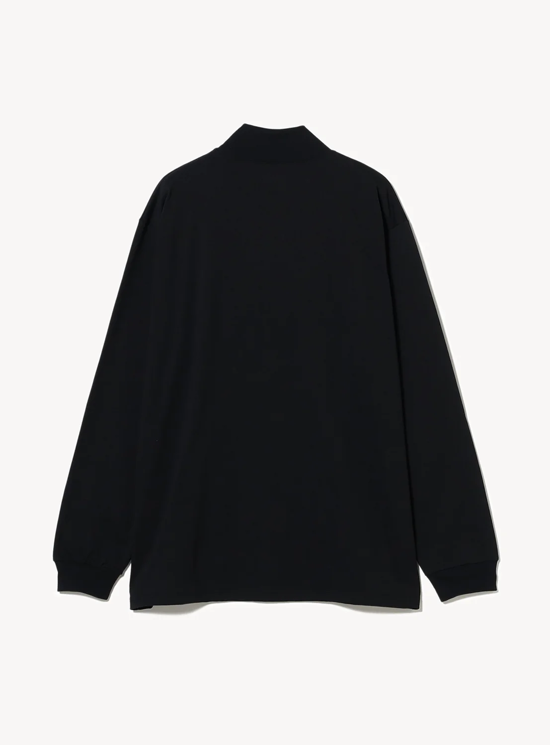 Long Sleeve Mock Neck Poly Jersey Tee