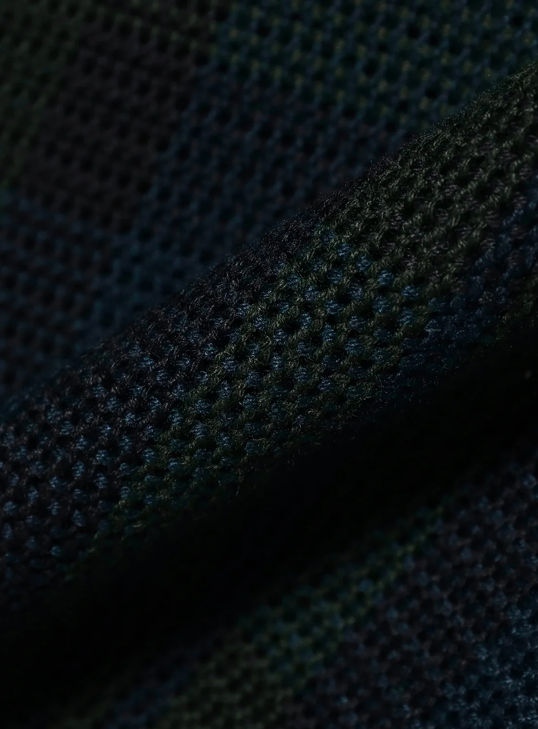 Mesh Checkered Zip Up Shirt