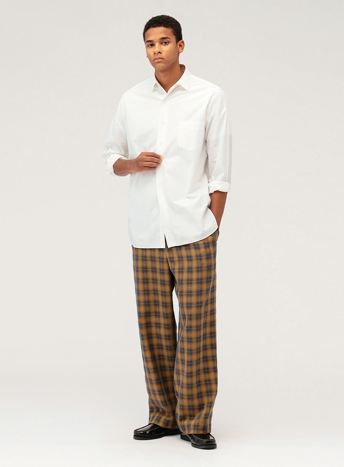 Boucle Check Easy Pants