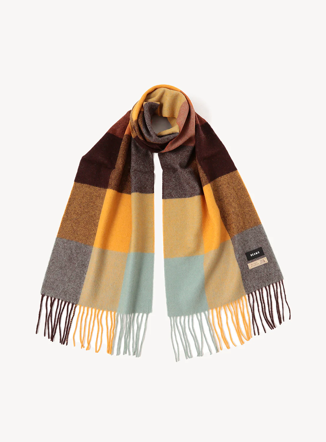 Block Check Alpaca Scarf