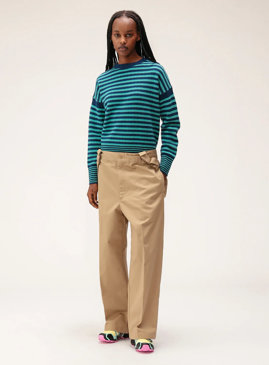 7G Striped Crew Knit