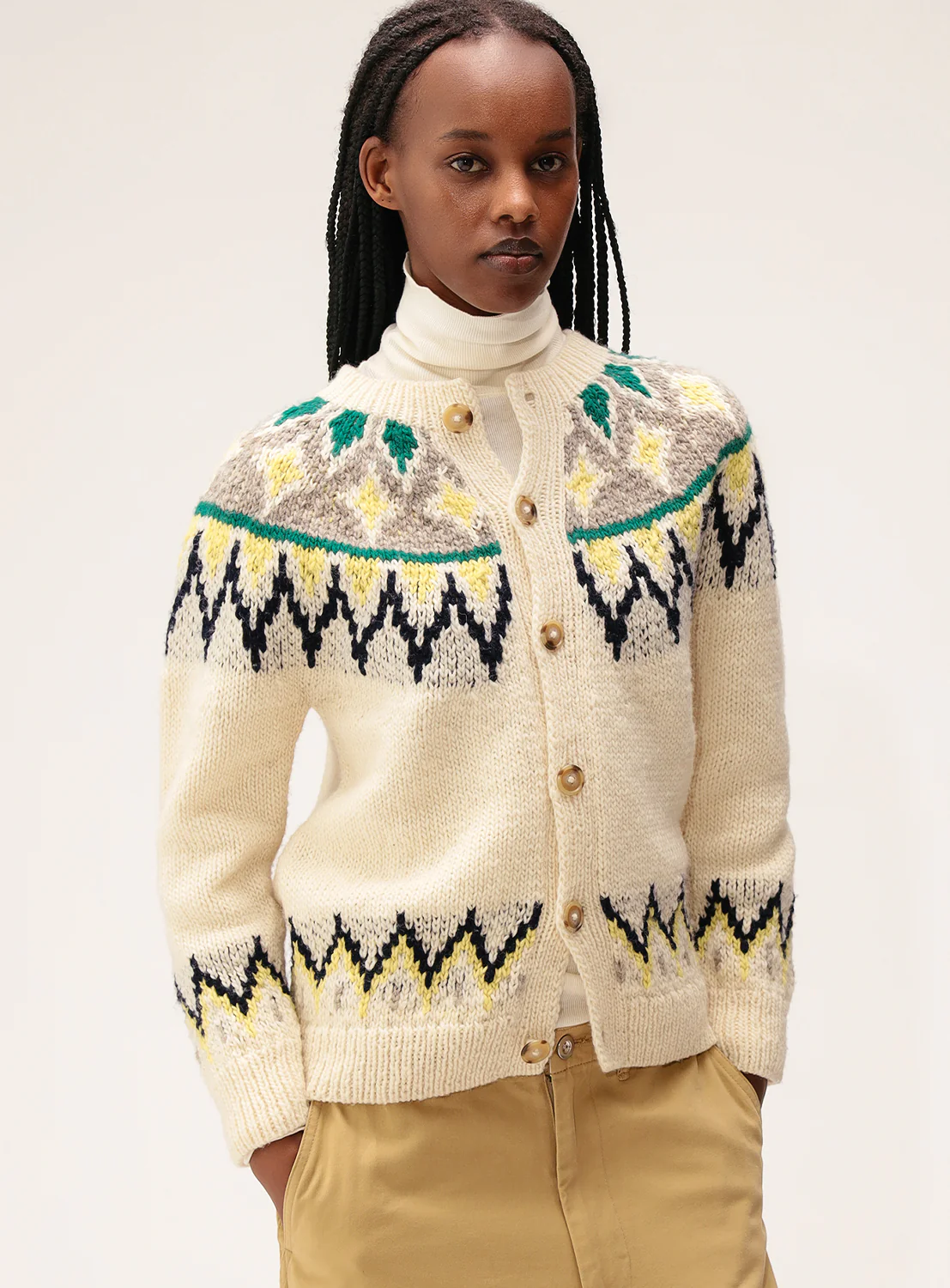 Hand Knit Nordic Cardigan