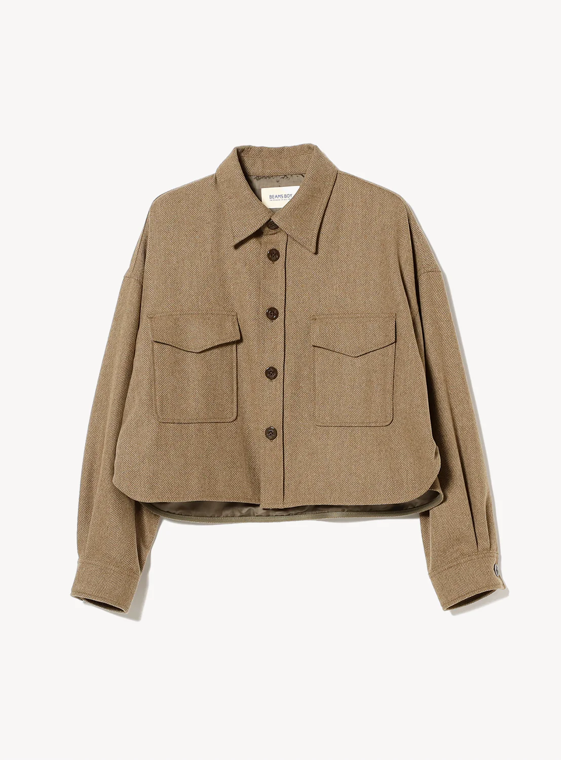 Short Herringbone CPO Jacket