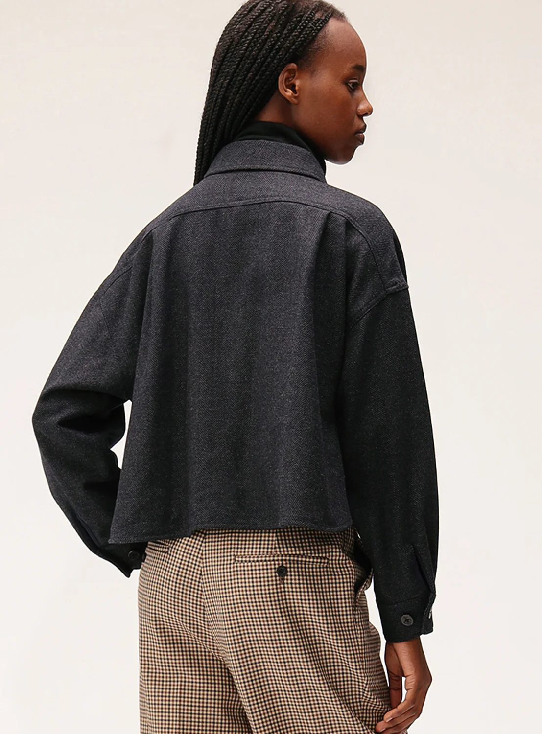 Short Herringbone CPO Jacket 3 Short Herringbone CPO Jacket