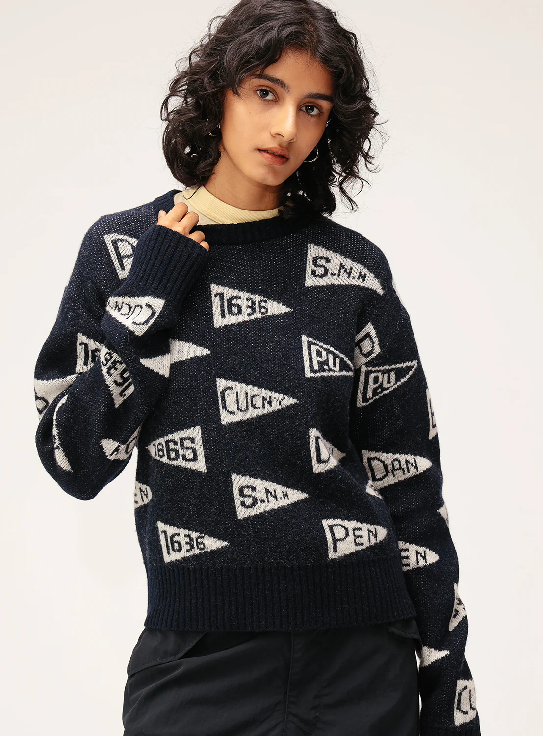 Pennant Knit Pullover