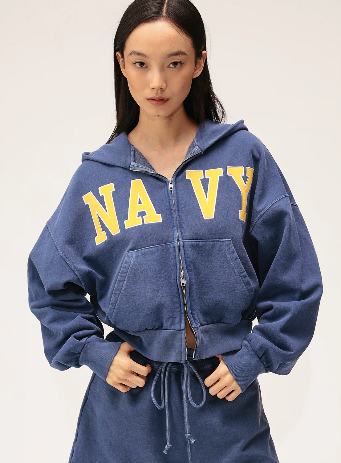 Navy Zip Hoodie