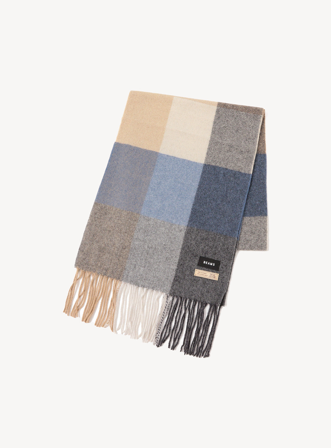 Block Check Alpaca Scarf