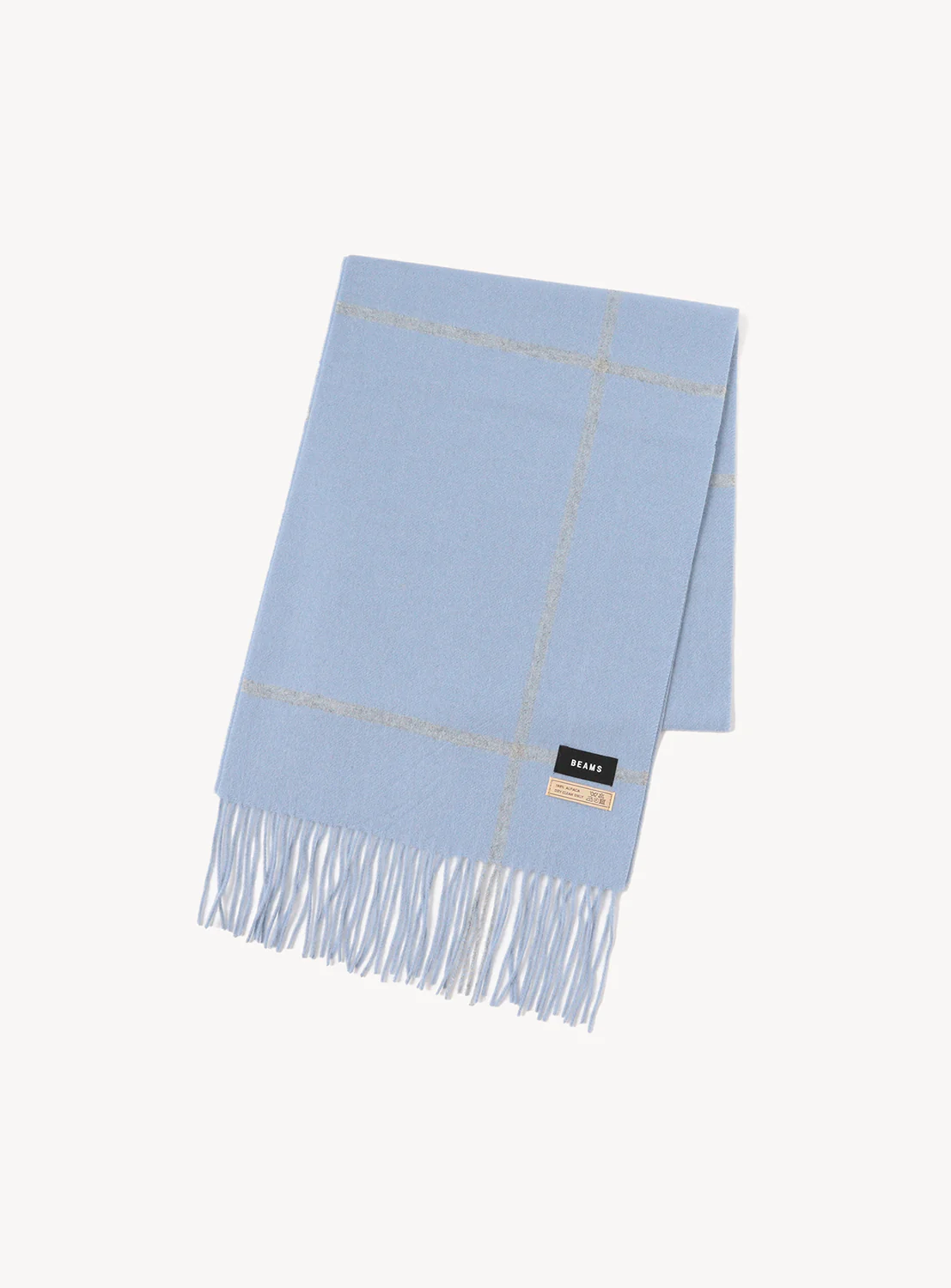 Windowpane Check Alpaca Scarf